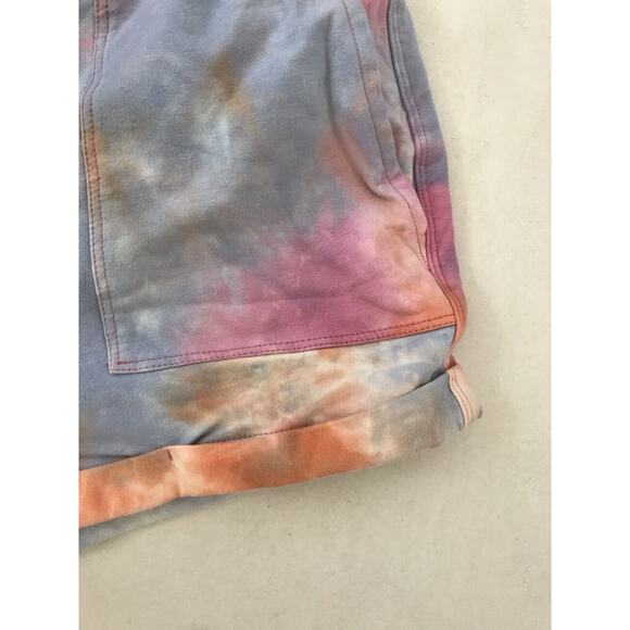 BlankNYC Cuffed Shorts Tie Dye Stretch High Waist - Picture 7 of 10